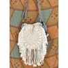GURU SHOP Boho Shoulder Bag, Hippie Bag with Fringes, Model