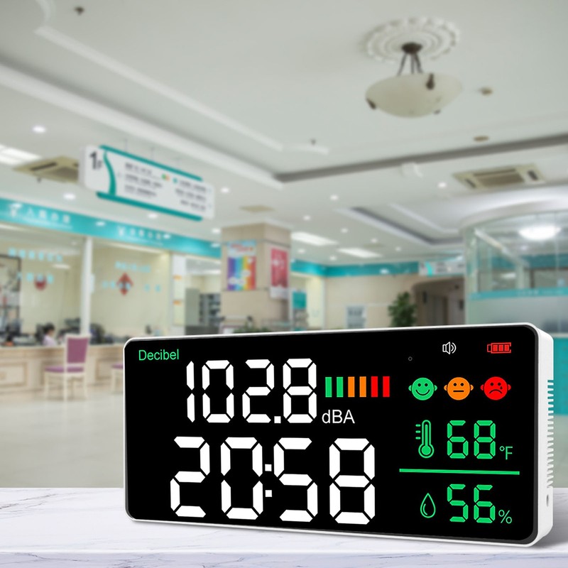 Decibel Meter 30 To 130db Wall Mounted Sound Level Reader