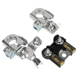 Donpida Positive & Negative Battery Terminal Clamp Battery Fuse Terminal Combo Pack compatible with Ford F-150 F150 2011-2014 replace AL3Z-14526-AA BFT & BT4Z-14450-AA