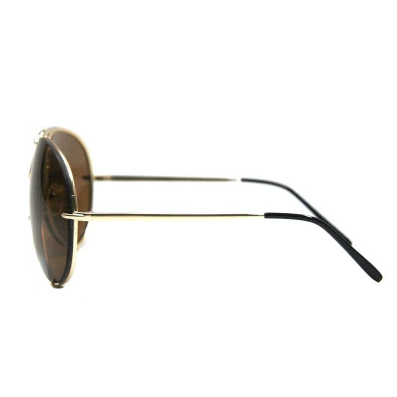 meSmart ACES1001 Noah NOR Teardrop Sunglasses, Date Glasses, Brown, Gray