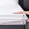MIKI WELL King Size Fitted Sheet Deep - White Bottom