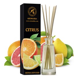 Citrus Reed Diffuser 3.4 Fl Oz (100ml) Room - Fragrance Oil Reed Diffuser with Rattan Sticks - Room Freshener - Relaxation Fragrance - Scented Diffusers - Fragrance