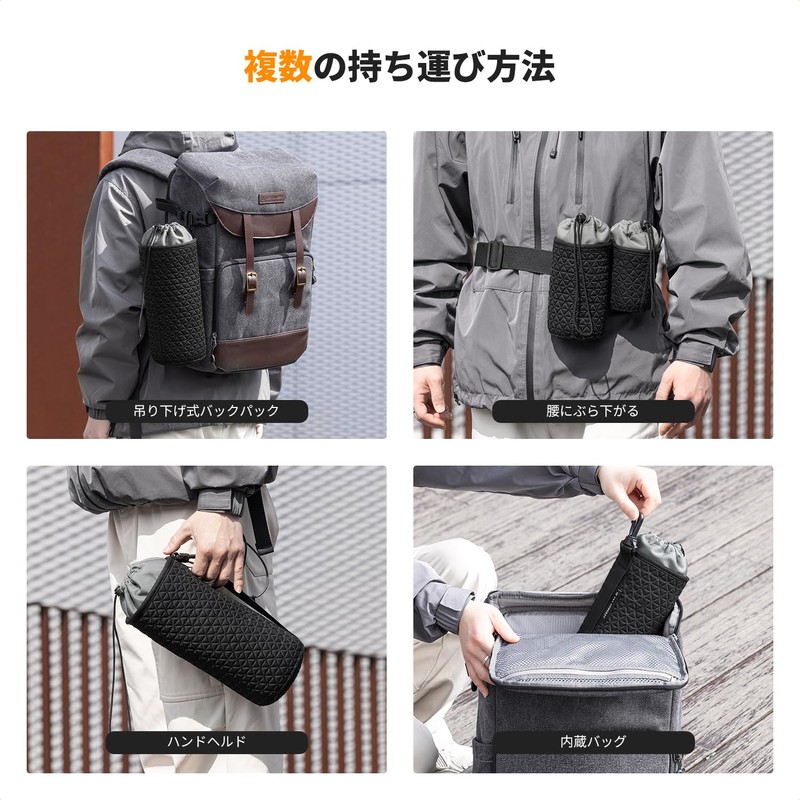 K&F Concept Camera Lens Case, Set of 4, Lens Pouch,
