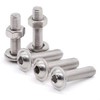 Glvaner M5-0.8 x 25mm Flanged Button Head Socket Cap Screws