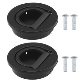YINETTECH 2PCS Recessed Handles Zinc Alloy Flush Ring Pulls with Screws Invisible Door Knob for Cabinet Drawer Locker Door Boat/Yacht/Car Floor Hatch 40mm OD