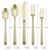 Kelenfer Champagne Gold Silverware Set 18/10 Stainless Steel Flatware Set,