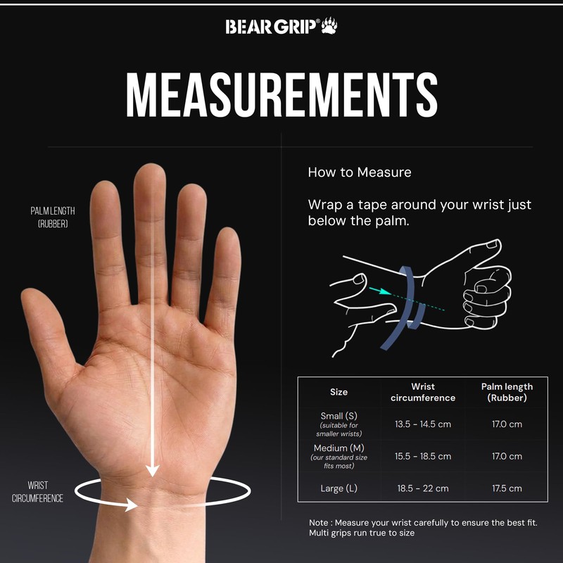 BEAR GRIP Multi Grip Straps/Hooks, Premium Heavy duty weight lifting