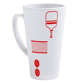 CafePress Paddle Kiss My Balls Pickleball Pl 17 oz Latte Mug