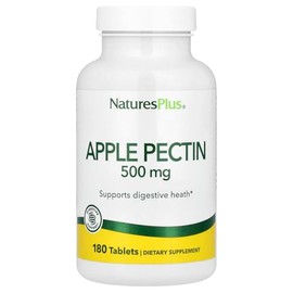 NaturesPlus Apple Pectin - 500 mg, 180 Tablets - Natural Fiber Supplement - Vegetarian, Gluten Free - 180 Servings