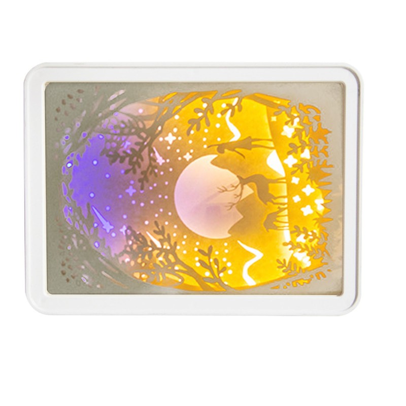Papercut Light Box Soft Warm Light Romantic USB Battery Powered