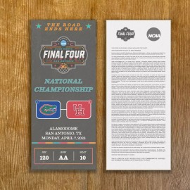 Customizable 2025 Final Four Championship Game Replica Ticket Stub Any Seat