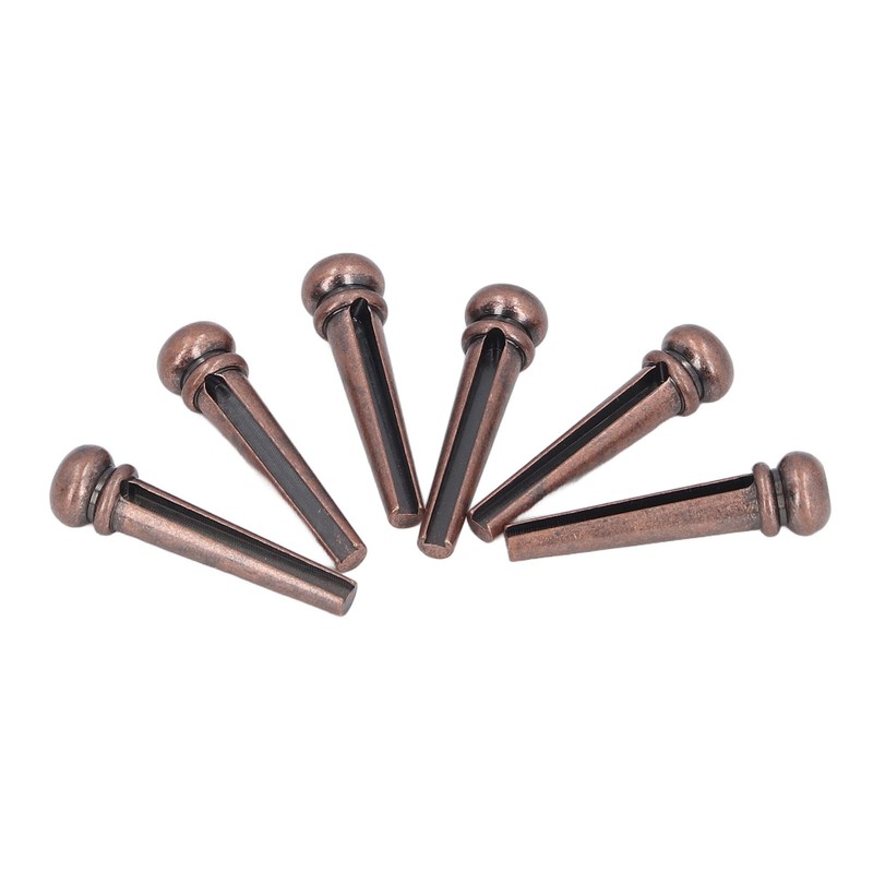 6PCS Guitar Bridge Pin Copper Acoustic Guitar Bridge Pins Peg