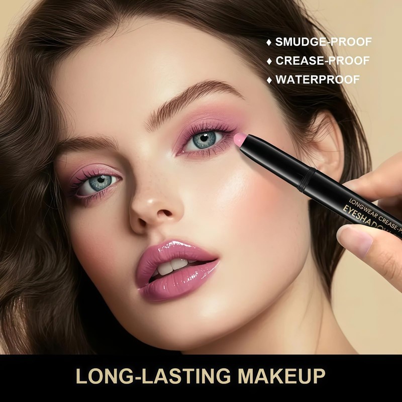 Waterproof Eyeshadow Stick,Eyeshadow Stick,Shimmer E-yeshadow S-tick,Eye Shadow Sticks,Cream E-yeshadow Pencil