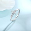 STARCHENIE Sideways Cross Ring 925 Sterling Silver Christian Religious Jewelry
