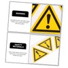 Hohopeti 5 Pcs Triangle Exclamation Mark Stickers High Visibility Warning