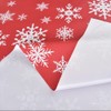 TruDelve Plastic Christmas Tablecloth Square Red Vinyl Christmas Table Cloth