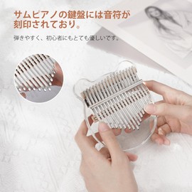 Kalimba 17 Keys Karimba Beginner Set Finger Piano, Acrylic Material, Storage Case, Tuning Hammer, Japanese Manual (English Language Not Guaranteed)