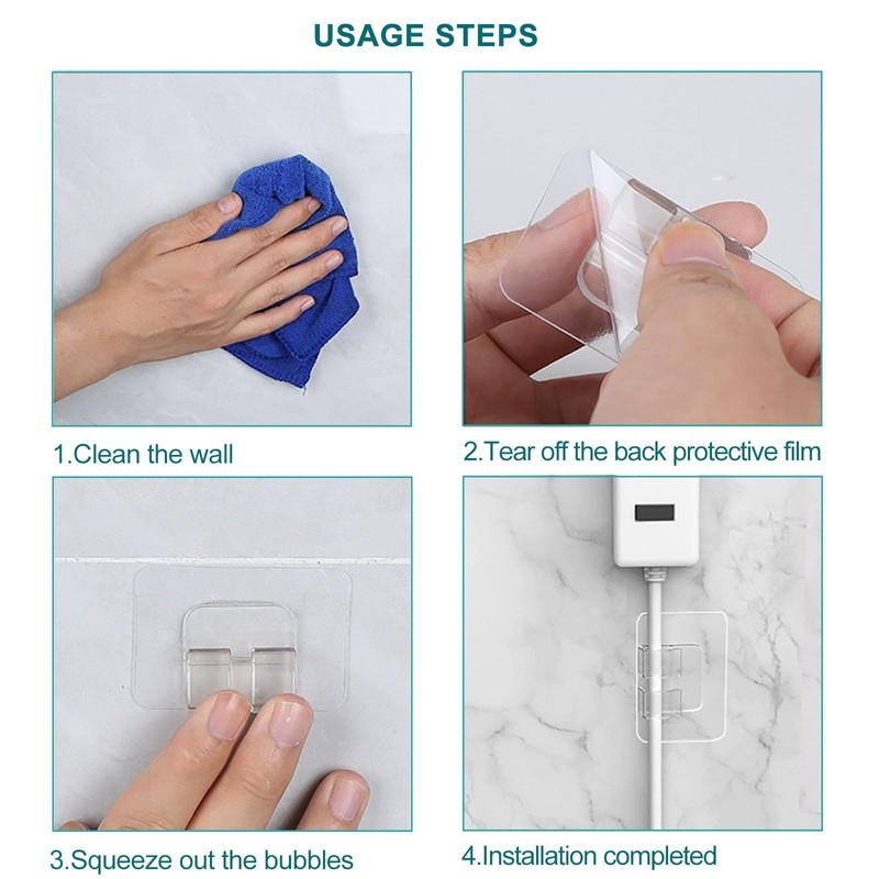 EYBDYB 50 PCS Weatherproof Outdoor Light Clips | Heavy-Duty Adhesive