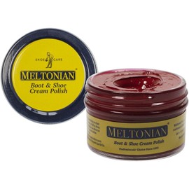Meltonian Cream Shoe Polish - Boot Polish, Leather Shoe Polish Oil Based with Beeswax - Restores & Protects, 60+ Colors, Red