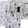 Christmas Nail Art Stickers Winter Snowflake Penguin Nail Decals 4PCS