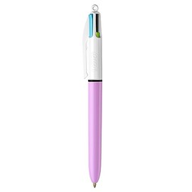 Bic 4 Colours Ballpoint Pen Pastel Pink