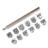 12Pcs Stamping Punch Tool Tang Dynasty Flower Design DIY Vegetable