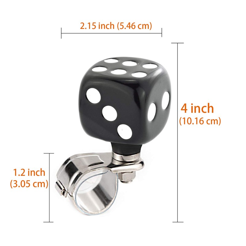 Arenbel Car Steering Suicide Turning Knob, Dice Style Wheel Assist