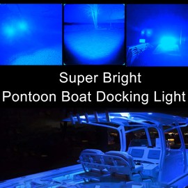 WIMACT Pontoon Boat Docking Light Navigation Light, Utility Marine Led Lighting Boat Headlights Deck Light Boat Spreader Light for Kayak Bass Pontoon Sailboat (Blue)