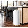 Huaqinglian 35L/9 Gallon White Gold Stainless Steel Commercial/Kitchen Trash Can,