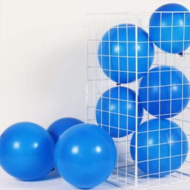 ZHIHUI 20pcs Blue White Latex Balloons, 10 Inch Thicken Party Balloons Royal Blue and White Ballons for Blue White Theme Birthday Wedding Boy Baby Shower Graduation Party Decoration