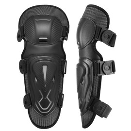 BRAVORD Powersports Knee Shin Guards/Elbow Guards for Adults, Elbow and Knee Pads with Adjustable Strap for Motorcycle Dirt Bike Mountain Bike (Upgraded Ver (2pcs))