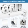 WARDENIX Adjustable Closet Rod for Hanging Clothes, 17-28inch Heavy Duty