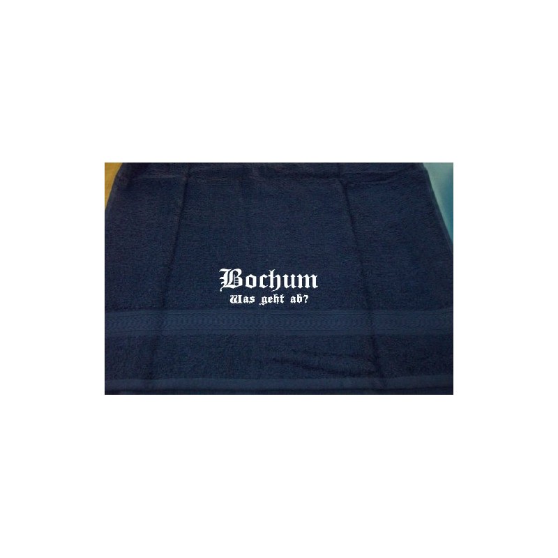 ShirtShop-Saar Bochum - What goes ab?; Cities Bath Towel, Dark
