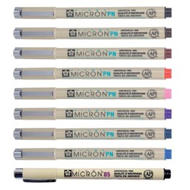 Sakura Pigma Micron PN Pencils Pigma Micron Everyday Pens Pack of 8 Made in Japan + 05 Black