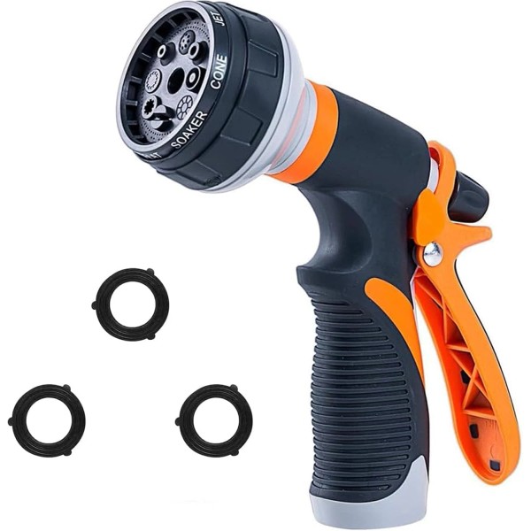 Unbranded Garden Hose Nozzle,New Upgraded Version High-Pressure 8 Spray Patterns