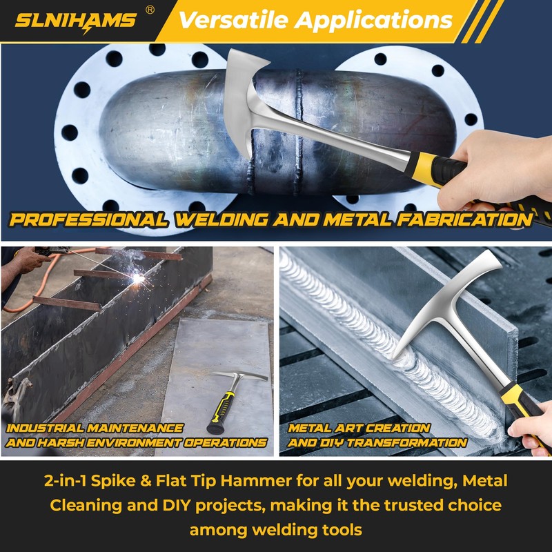 SLNIHAMS Chipping Hammer, 14oz Welding Chipping Hammer, Heavy Duty Slag
