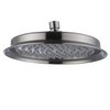 Brushed Nickel Rain Shower Head, 9" Round Rainfall Waterfall Overhead