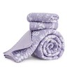 Bedsure Floral Quilt Set King - Reversible Purple Botanical Quilt