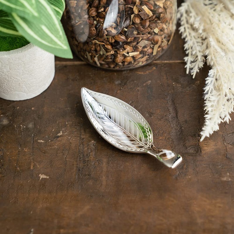 Aoyoshi CASUAL PRODUCT Tea Caddy Spoon Tea Leaf 012914 Silver