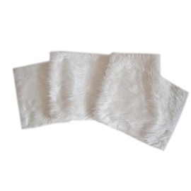 Gireshome White Luxury Faux Fur,Self Reverse to Micro Soft Fabric,Christmas Style Runner,Table Decoration (13inch x 72inch/33cm x 183cm)