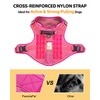 Reflective No Pull Heavy Duty Pink Service Dog Vest Harness