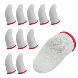 APNshop Smooth Silver Fiber Finger Sack for Gaming, Ultra Thin, Flexible FPS Sound Game (10 Pieces), Finger Sack for Smartphones, Anti-Sweat Games, Finger Cover, Improved Operability, High