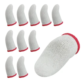APNshop Smooth Silver Fiber Finger Sack for Gaming, Ultra Thin, Flexible FPS Sound Game (10 Pieces), Finger Sack for Smartphones, Anti-Sweat Games, Finger Cover, Improved Operability, High