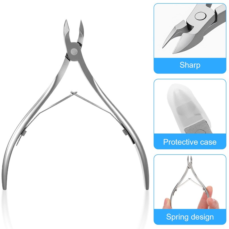 12 Pcs Professional Cuticle Trimmer, Stainless Steel Cuticle Nippers Professional