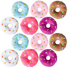 ArtCreativity Plush Donuts for Kids, Set of 12, Soft Stuffed Donut Toys in Assorted Colors, Cute Donut Party Supplies, Donut Party Decorations, Snack Party Favors, Easter Basket Fillers, 5 Inch