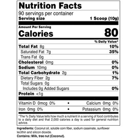 Nutricost Coconut Oil Powder 2 LBS (90 Servings) - Non-GMO and Gluten-Free - Premium Quality