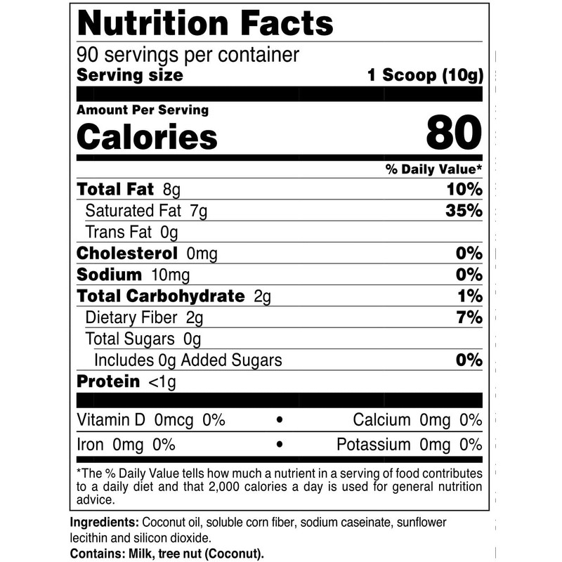 Nutricost Coconut Oil Powder 2 LBS (90 Servings) - Non-GMO