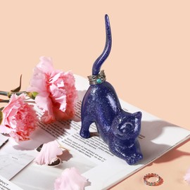 Titanape Purple Cat Ring Holder, Cat Lover Gifts for Women, Cat Ornaments Ring Stand - Cat Mum Gifts Mothers Day Birthday Gifts for Women Cat Gifts for Cat Lovers Girls, Preppy Room Decor Aesthetic