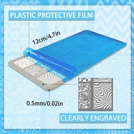 PH PandaHall 3 piezas con patrón de textura, líneas de placa de uñas, diseño de rayas, plantilla de arte de acero inoxidable, placa de imagen de uñas, plantillas de arte para mujeres, impresión de