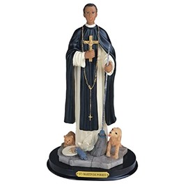 ICE ARMOR 12" H Saint Martin de Porres Statue Holy Figurine Religious Decoration